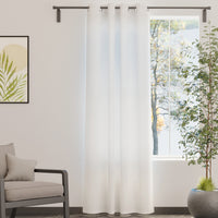 Canvas White Curtain (Pack of 1)