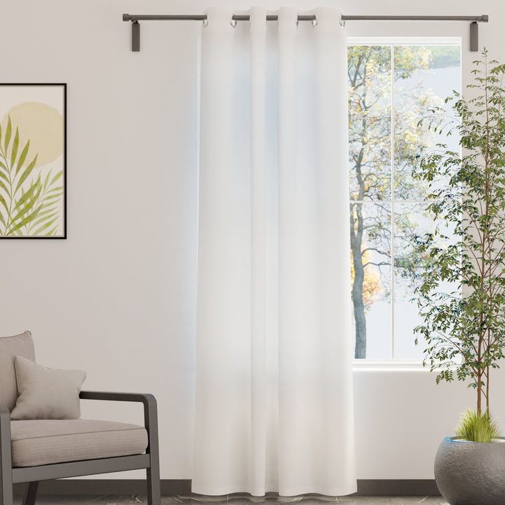 Canvas White Curtain (Pack of 1)