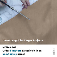 Mercerised Cotton Canvas Fabric, 100x150 cm Wide | Sold by the Metre, Cut to Length | Fabric For Cushions, Sofa Covers, Light Upholstery, Embroidery, Dress Material