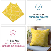 Micro Yellow Trellis Cushion Cover