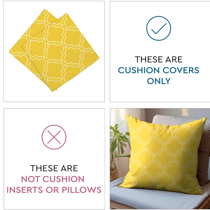 Micro Yellow Trellis Cushion Cover