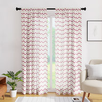 Polyester Chevron Brown Curtain (Pack of 2)