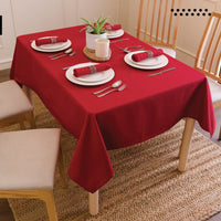 Cotton Deep Red Table Cloth (Pack of 1)
