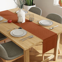 Quilted Velvet Orange Table Runner