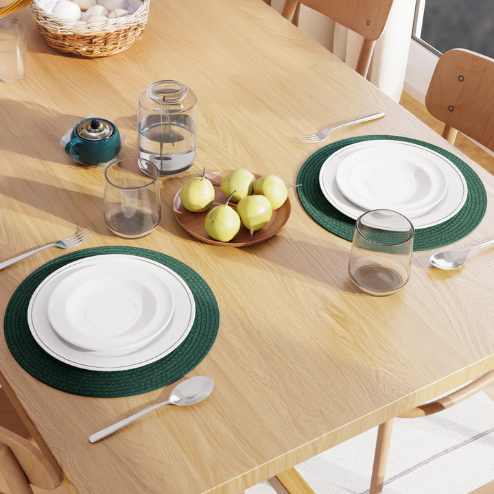 Cotton Dark Green Placemat (Pack of 2)