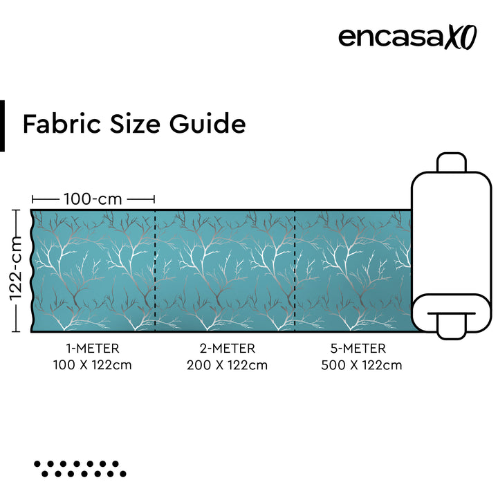 Blackout Polyester Fabric by Meter, 100x122 cm | Blocks Light, Heat & Noise, For Curtains, Cushion Covers, Door & Window Drapes - Foil Star Print