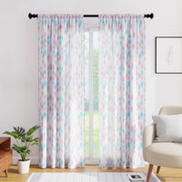 Polyester Teardrops Lilac Curtain (Pack of 2)