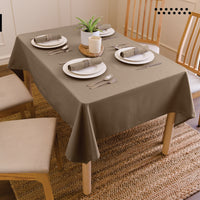 Cotton Taupe Table Cloth (Pack of 1)