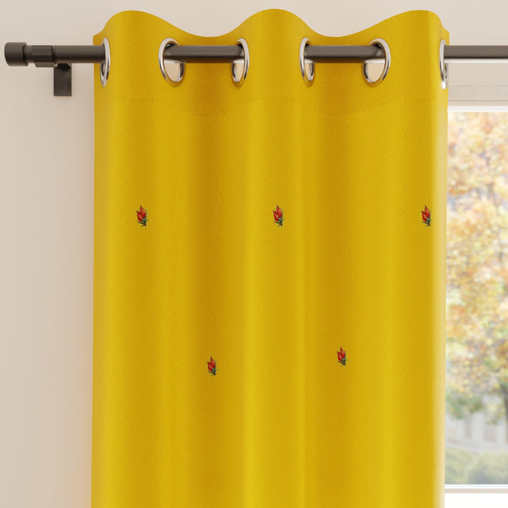 Blackout J2 Yellow Curtain (Pack of 1)