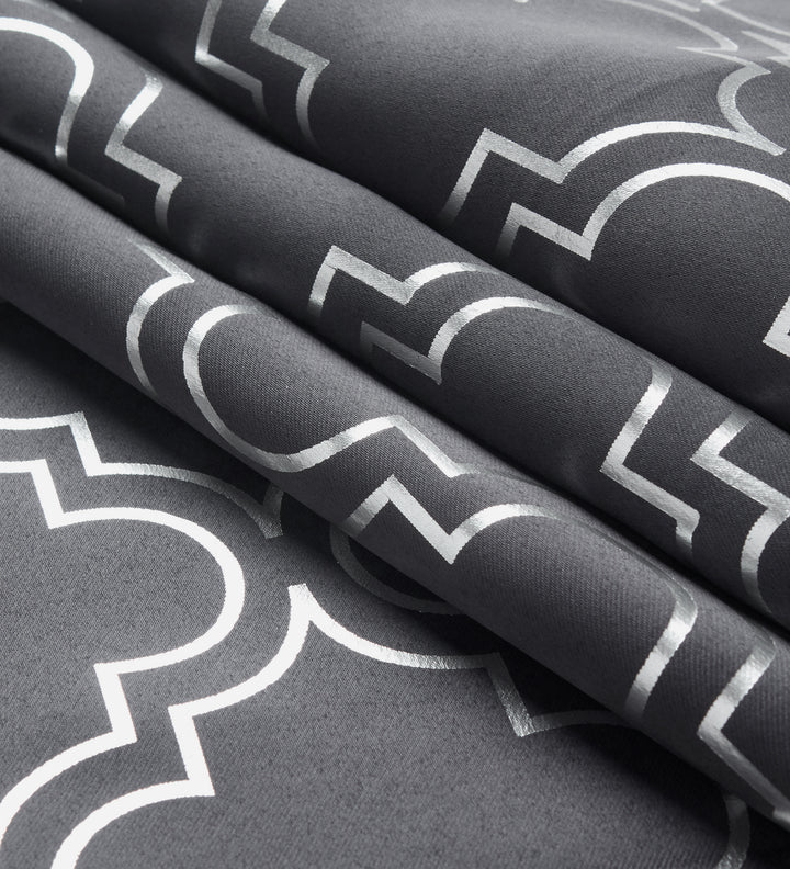 Blackout Polyester Fabric by Meter, 100x122 cm | Blocks Light, Heat & Noise, For Curtains, Cushion Covers, Door & Window Drapes - Foil Star Print