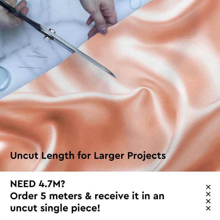 Satin Polyester Silk Peach Fabric