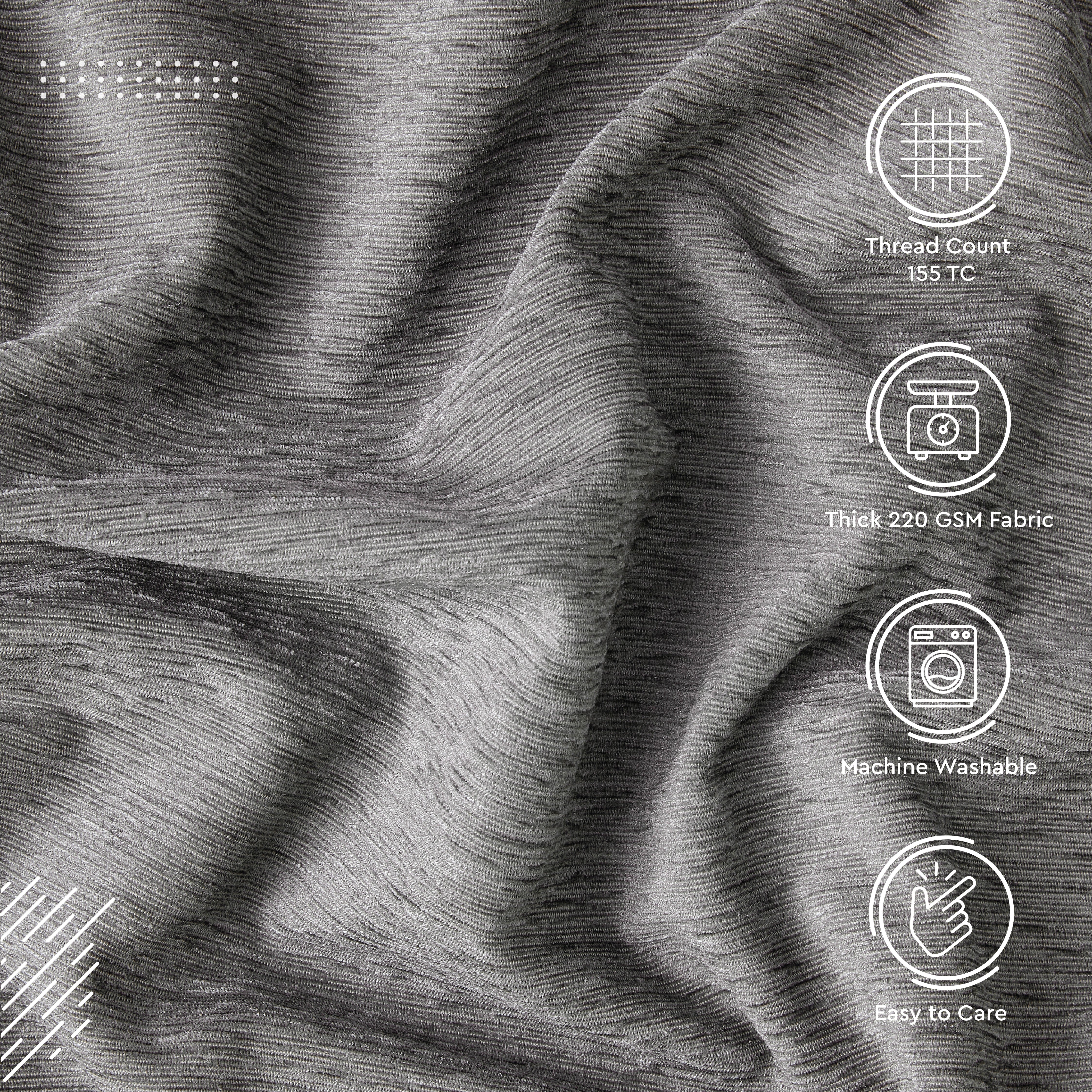 Fine Chenille Fabric by Meters | 54 Inches Wide | 220 GSM And 155 TC | Ideal For Curtain, Cushion, Upholstery, Bags