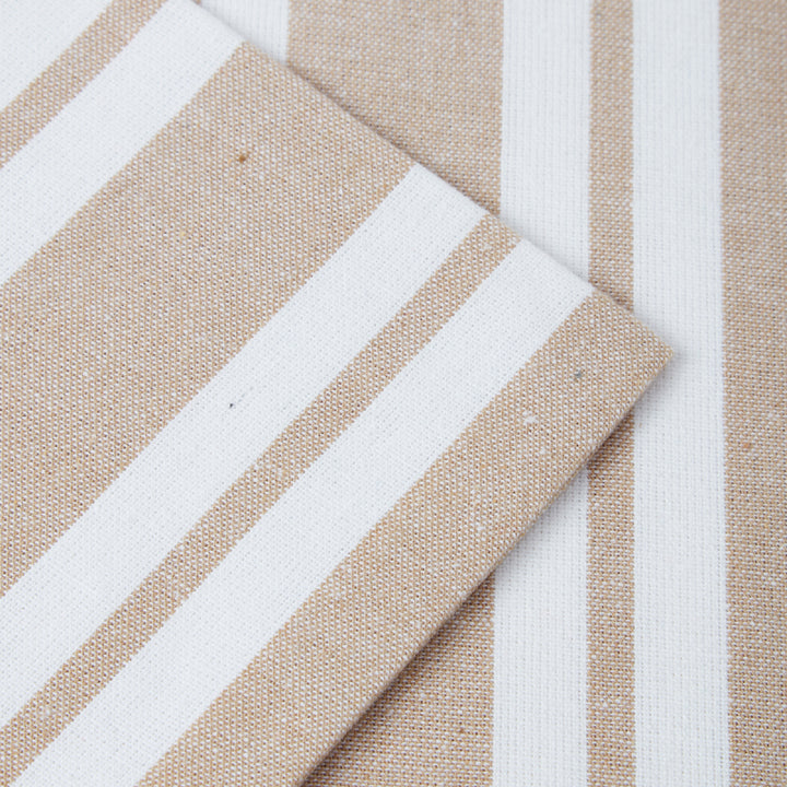 Cotton Franca Beige Stripes Cushion Cover (Pack of 2)