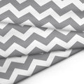 Cotton Zig Zag Grey Fabric (Pack of 1)