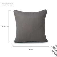 Cotton Light Grey with Grey Cushion Cover (Pack of 2)
