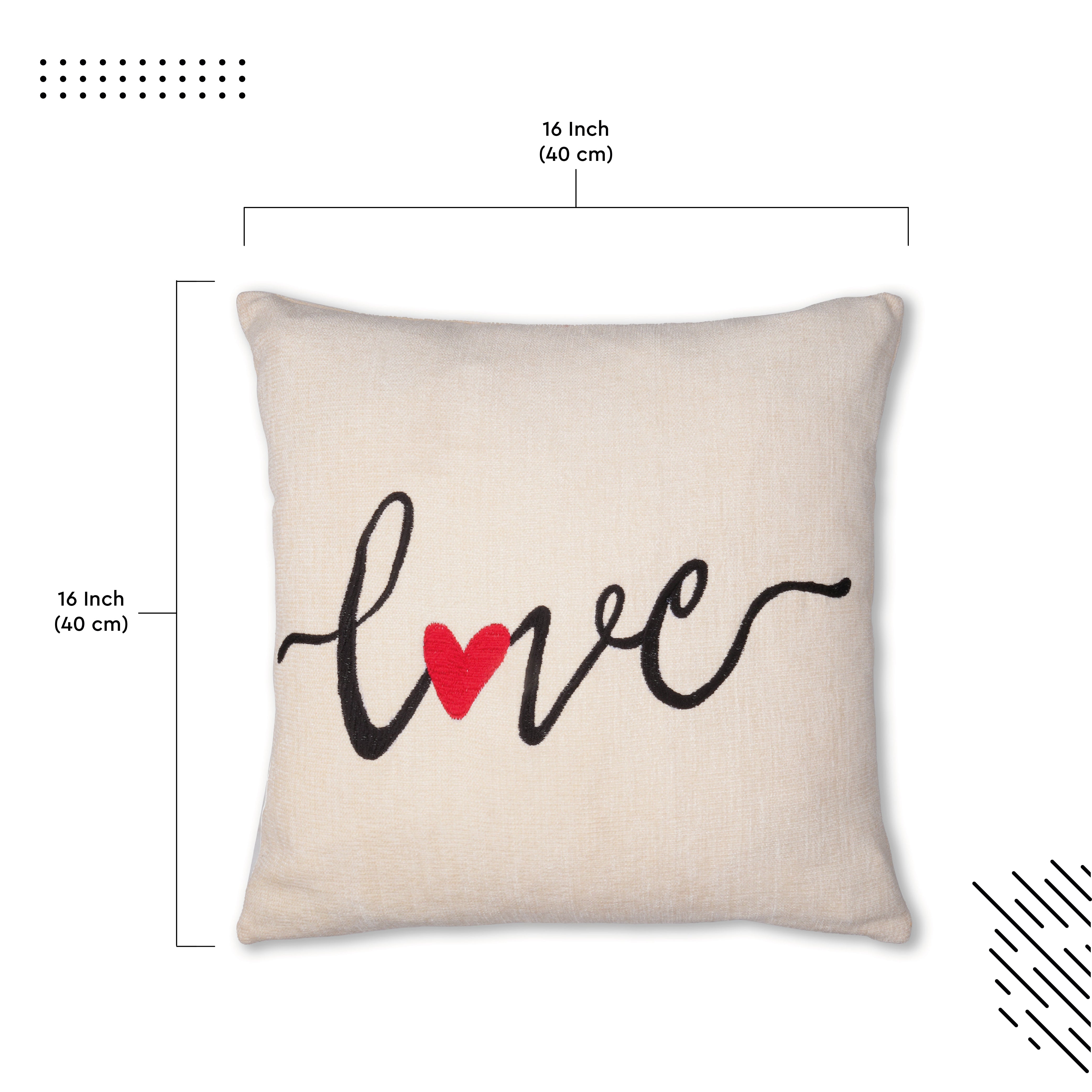 Love - Natural Cushion Cover