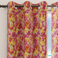 Blackout Polyester F2 Red Curtain (Pack of 2)