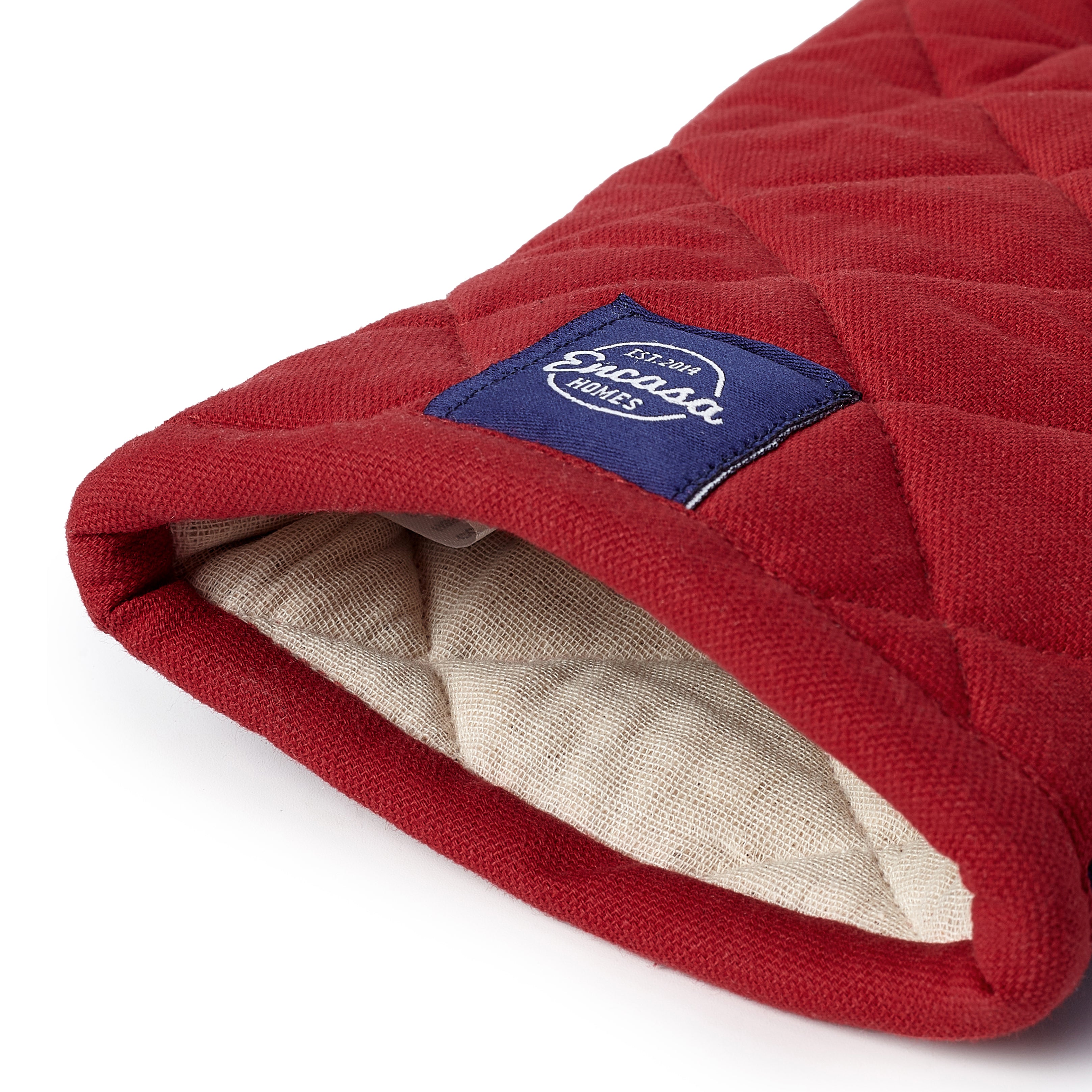 Cotton Red Oven Gloves (Pack of 2)