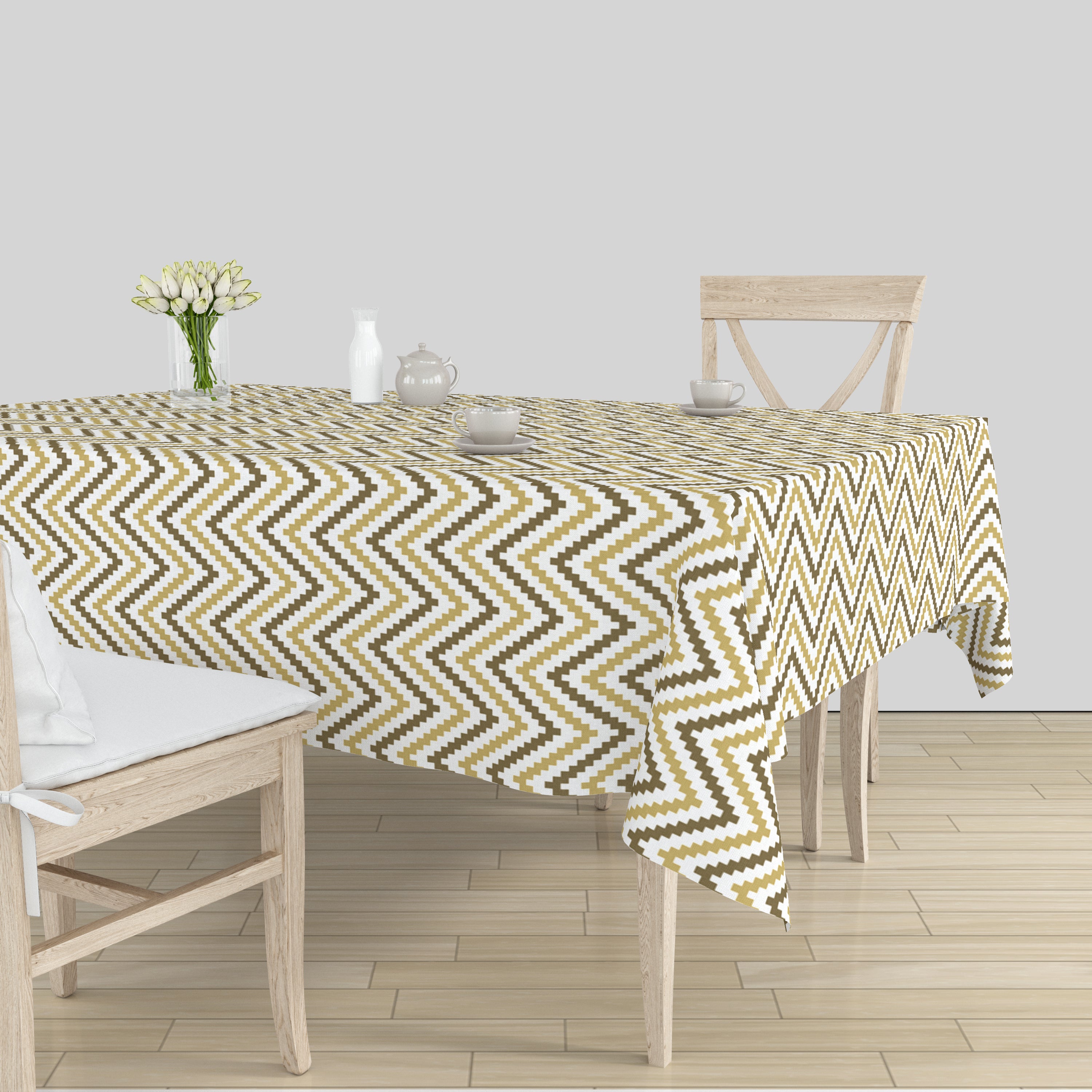 Polyester Chevron Table Cloth (Pack of 1)