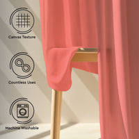 Canvas Coral Curtain (Pack of 1)