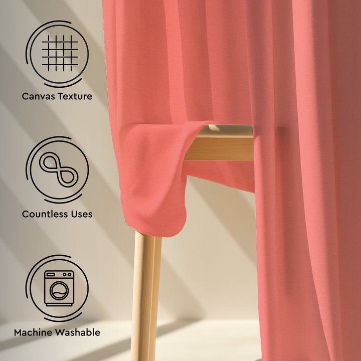 Canvas Coral Curtain (Pack of 1)