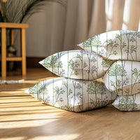 Micro Green Branches Cushion Cover