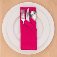 Cotton Hot Pink Table Napkins (Pack of 4)