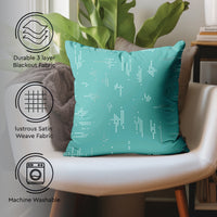 Blackout Polyester Citylight Teal Cushion Cover (Pack of 2)
