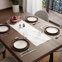 Spun Polyester White Table Runner (Pack of 1)