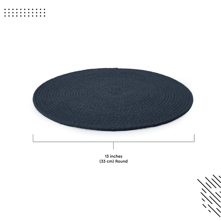 Cotton Dark Blue Placemat (Pack of 4)