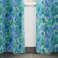 Blackout Polyester F2 Blue Curtain (Pack of 2)