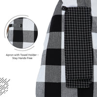 Cotton Buffalo Black Checks Apron (Pack of 1)