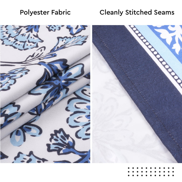 Spun Polyester Indigo Table Cloth (Pack of 1)