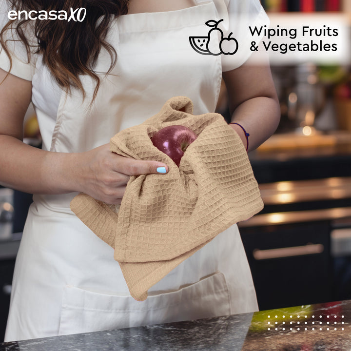 Cotton Beige Kitchen Towel (Pack of 4)
