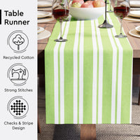 RC Yarn-Dyed Franca Lime Stripes Table Runner (Pack of 1)