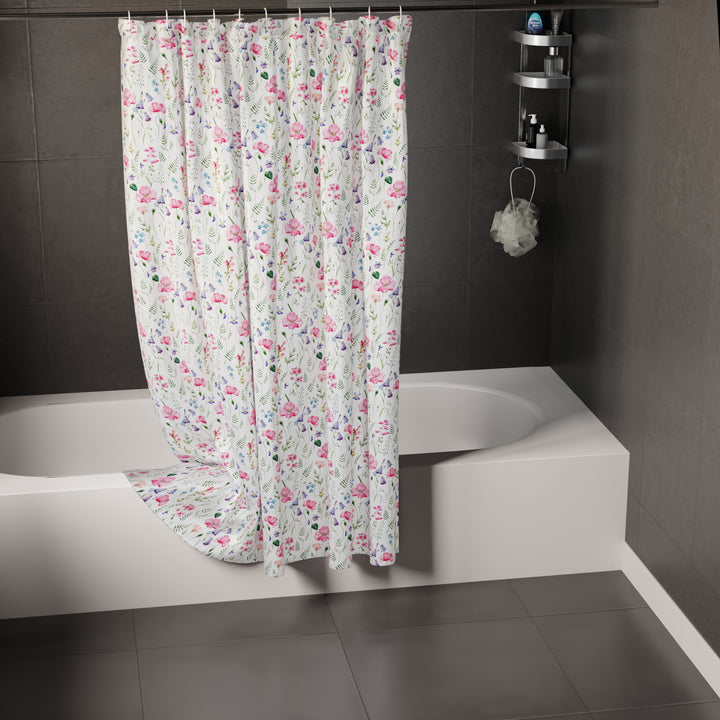 Polyester Garden Shower Curtain (Pack of 1)