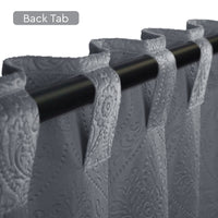 Embossed Velvet Grey Curtain