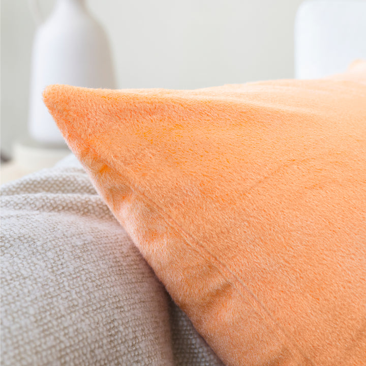 Velvet Peach Cushion Cover (Pack of 2)