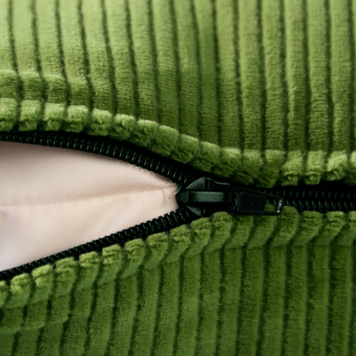 Corduroy Military Green Cushion Cover (Pack of 2)