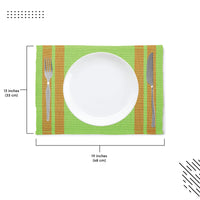 Cotton Ladder Green Placemat (Pack of 6)