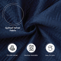 Quilted Polyester Fabric Navy Blue Fabric