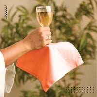 Cotton Orange Table Napkins (Pack of 12)