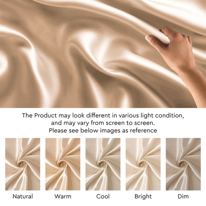 Satin Polyester Silk Cream Fabric