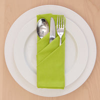 Cotton Lime Green Table Napkins (Pack of 6)