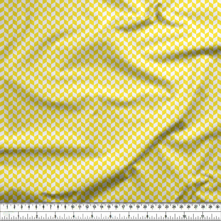 20s Sheeting Yellow Checks Fabric (1 Meter)