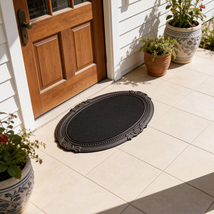 Rubber Shower Mats Heavy Duty Anti-Skid Floor Mats for Door, Bathroom, Kitchen & Home Entrance | PVC Non-Slip Drainage Mat for Wet & Dry Areas