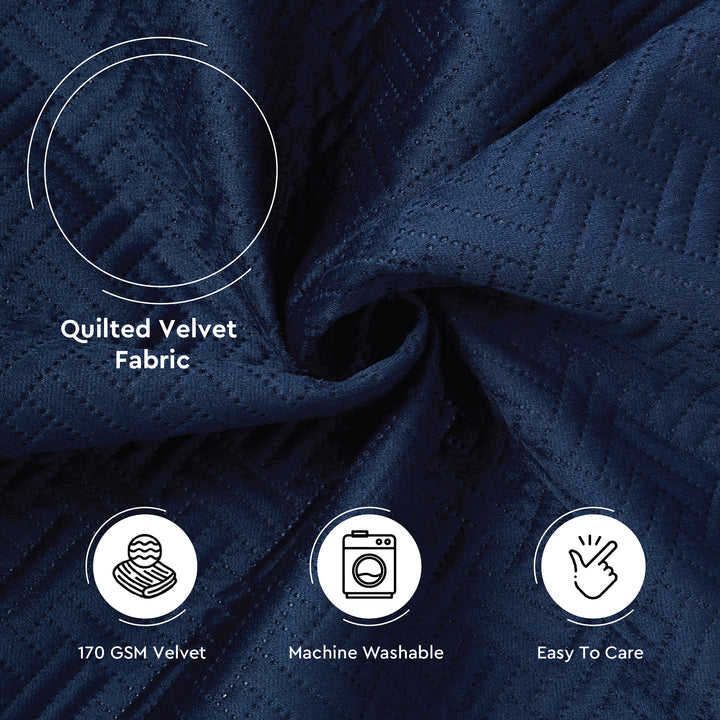 Quilted Polyester Fabric Navy Blue Fabric
