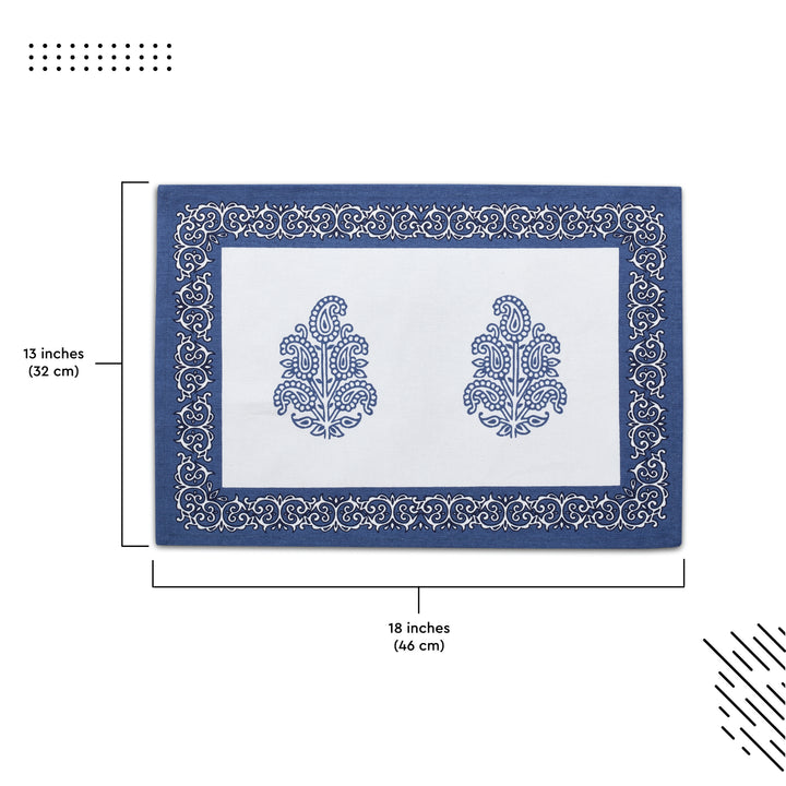 Cotton Indigo-01 Placemat (Pack of 6)