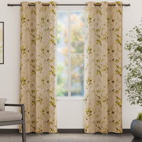 Blackout Polyester L1 Olive Curtain (Pack of 2)