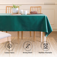Cotton Emerald Table Cloth (Pack of 1)